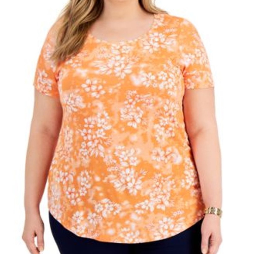 Orange Floral T-shirt
